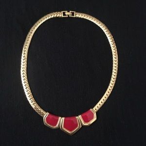 Gold plated choker necklace